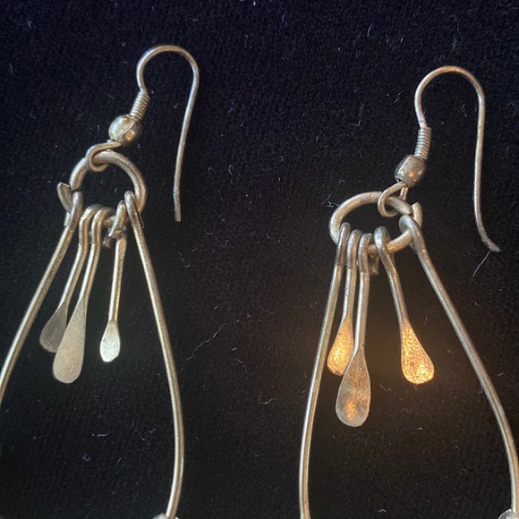 Vintage gold bohemian earrings - Picture 6 of 12